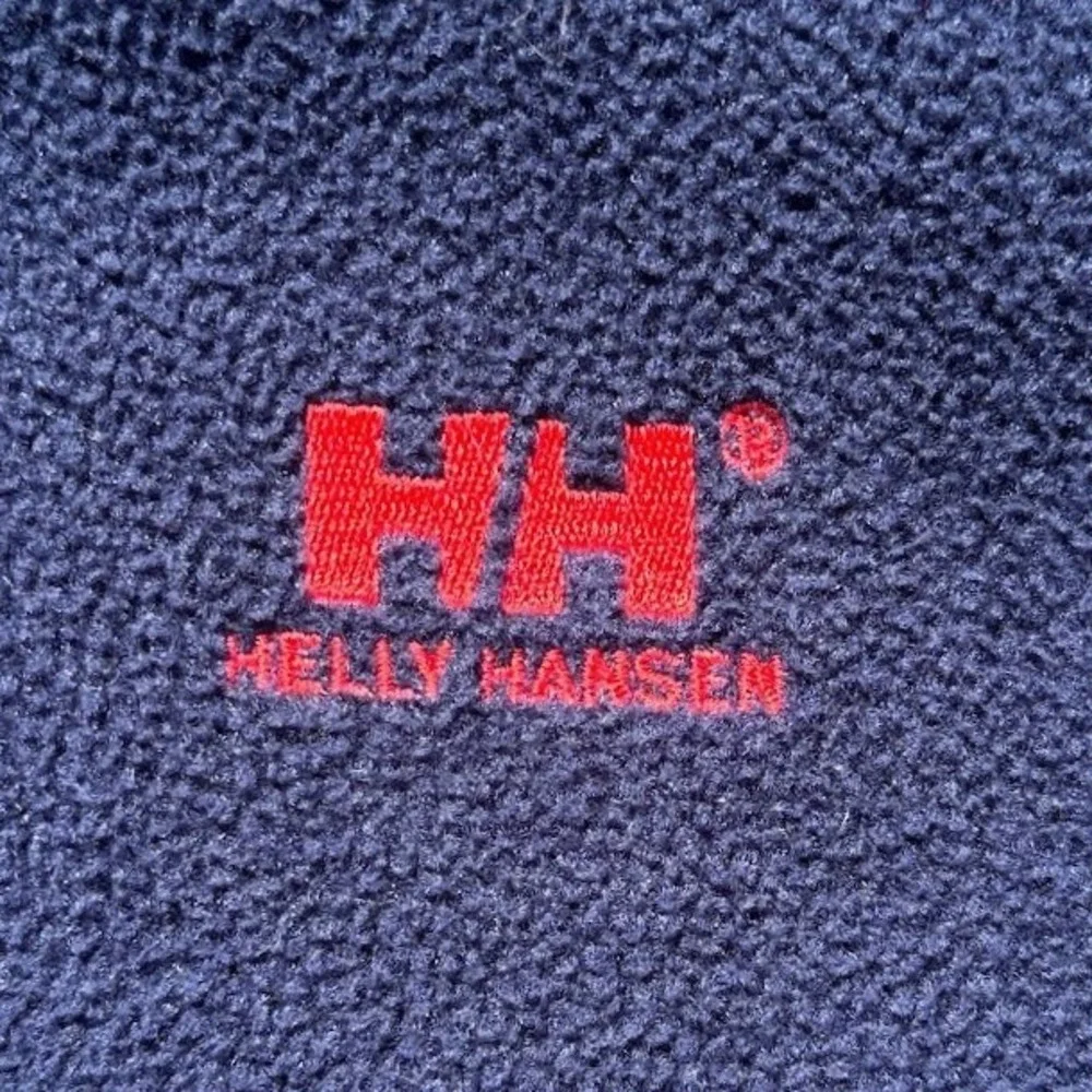 Helly Hansen Mens XL Full Zip Fleece Jacket Navy Blue Embroidered Logo Outdoor